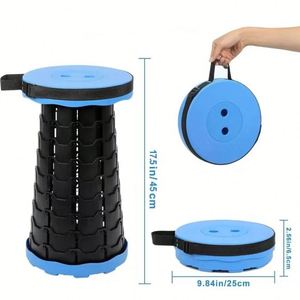Tabouret pliable télescopique portable et rétractable pour le camping, la pêche et la randonnée - Product Image 1