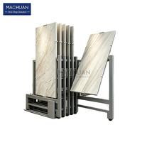 Présentoir rotatif moderne pour échantillons de carrelage avec étagères métalliques, nouveau design, support pour planches de revêtement de sol, prix compétitif