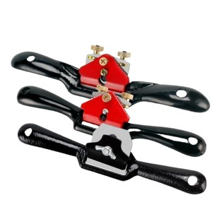Hand Plane Set Steel With Red Adjustment Knobs For Woodworking Diy Trim And Smoothing Tasks - Product Image 1
