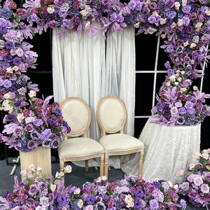 Chemin de table en fleurs artificielles en soie de qualité supérieure, écologique, toucher réel, avec couleur personnalisée pour la décoration de la maison, des fêtes et des mariages - Product Image 2