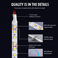 Lumières de placard DC12V 8mm 120LED/m, lumière du jour, bande LED SMD2835, lumières LED pour placard