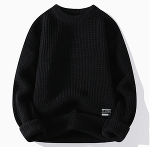 Men Cotton Blend Knitted <b>Cardigan</b> <b>Sweater</b> O-Neck Button Front Breathable Casual Fall Winter OEM - Product Image 3