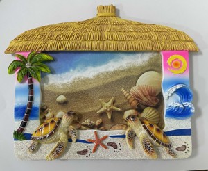 Nouvelle <span class=keywords><strong>plage</strong></span> <span class=keywords><strong>de</strong></span> cadre photo en polyrésine avec nom <span class=keywords><strong>de</strong></span> JAMAICA design <span class=keywords><strong>tortue</strong></span> et paume - Product Image 5