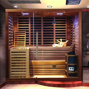 Sauna Interior de Madera Maciza de Cedro Rojo Canadiense para 5 Personas, Sauna Híbrida de Lujo, Sauna de Vapor Seco, de Doble Propósito - Product Image 2