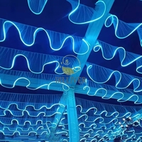 Rideaux de plafond lumineux pour mariage, accessoires de mariage, bandes lumineuses pour camping et restaurant, décoration de plafond pour salle de mariage