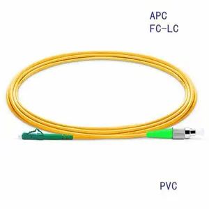 FC/APC-LC/APC كابل ألياف بصرية قطع واحد من الواح المكونة من مادة الكلوريد متعدد الفينيل G652D 2.0 ملليمتر /LSZH سمبليكس 1/3 /5 متر APC قطرة صفراء 1 نواة