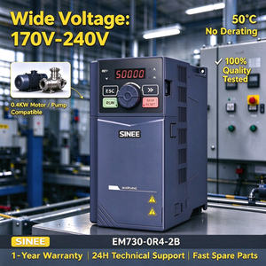 SINEE EM730-0R4-2B 0.4KW 220V ไดรฟ์ปรับความถี่เฟสเดียวสำหรับปั๊มน้ำ พัดลมลำเลียง มอเตอร์ขนาดเล็ก CE OEM - Product Image 1