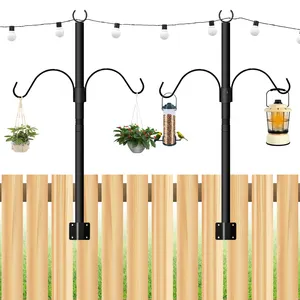 串灯杆2.8英尺户外假日造型灯杆，用于悬挂喂鸟器露台庭院围栏线支撑杆