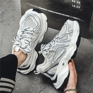 Zapatos deportivos de malla transpirable para hombre, verano 2024, nuevos, modernos, con suela gruesa, que aumentan la altura, para correr, deporte y ocio. - Product Image 1