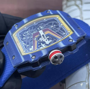 Montre de luxe de haute qualité avec tourbillon, mouvement automatique, boîtier en fibre de carbone verte, 7,8 mm, légère et ajourée, style sport décontracté, respirante - Product Image 5