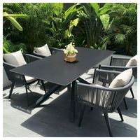 Meubles de jardin Prima, table et chaises personnalisées anti-déformation pour jardin, terrasse, salle à manger, meubles de jardin