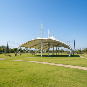 خيمة رياضية مخصصة ذات هيكل غشائي متعدد الأضلاع مقاومة للرياح مصنوعة من البي في سي للمناسبات الكبيرة مثل ملاعب كرة القدم والتنس - Product Image 5