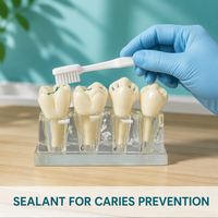Modèle de classification des caries dentaires pour démonstration de scellement des fissures et des cavités, destiné aux cliniques et à l'enseignement de la santé bucco-dentaire en milieu scolaire, base transparente en ABS