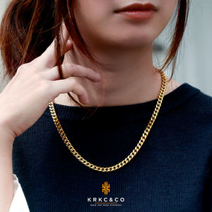 Pas de décoloration 3/6mm lien cubain Durable véritable 18K or rempli en acier inoxydable 18-26 pouces Anti-allergie Miami chaîne collier pour hommes femmes - Product Image 3