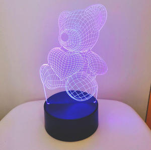 Op maat gemaakte 3D illusie kinder cadeau slaapkamer multicolor acryl lampen voor kinderen 3D DIY anime kamer decoratie lampen - Product Image 6