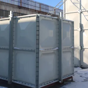 SMC GRP FRP Fiberglass Panel Drinking Water Treatment / Modular Flexible Sectional Square water storage tank