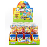 Jouet Autobus Scolaire Original avec Mini Bonbons Durs Comprimés aux Saveurs Fruitées
