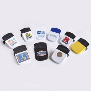 Aimant de réfrigérateur en plastique en forme de U avec logo personnalisé, grand format, cadeaux promotionnels pour entreprises, clip magnétique pour mémos de bureau - Product Image 3