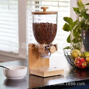 Dispensador de cereales con forma de cilindro, tapa hermética, contenedor de almacenamiento de cocina para arroz y avena - Product Image 1