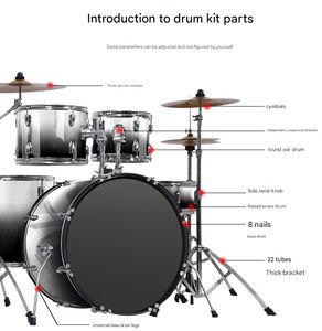 Ensemble <span class=keywords><strong>de</strong></span> batterie personnalisable à 5 tambours et 3 cymbales <span class=keywords><strong>Instrument</strong></span> <span class=keywords><strong>de</strong></span> percussion jazz SD-1 modèle <span class=keywords><strong>de</strong></span> vente chaud - Product Image 5