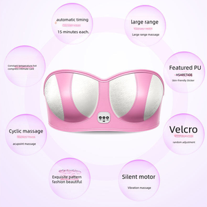 Größenverstellbarer Vibrierender Massage-BH Elektronischer Bruststimulator Massage-BH Wärmetherapie Brustvergrößerungs-Massagegerät - Product Image 4
