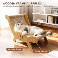 Chaise griffoir pour chat en sisal |   Hamac-lit réglable en hauteur 2-en-1 |   Protecteur de meubles en bois durable pour chats d'intérieur