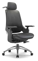 Chaise de bureau de direction GAOSHENG moderne en cuir véritable, hauteur réglable, coussin de siège coulissant, construction durable, garantie de 3 ans
