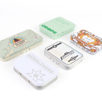 Boîte rectangulaire en métal personnalisée en forme de cœur Couvercle carré fin pour emballage d'aliments pour animaux de compagnie Biscuits Bonbons en vrac en forme de cœur