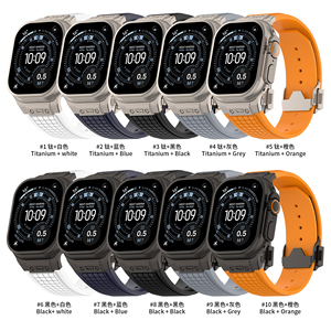 Correa de Reloj de Caucho Sólido RYB FKM con Hebilla de Acero Inoxidable para Relojes <span class=keywords><strong>Serie</strong></span> 8 7 <span class=keywords><strong>6</strong></span> 5 4 3 2 1 Ultra, Deportiva, Resistente y a la Moda - Product Image 5