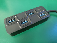 Rocketek Hub USB 3.0 4 en 1 avec alimentation DC 5V pour téléphone et ordinateur