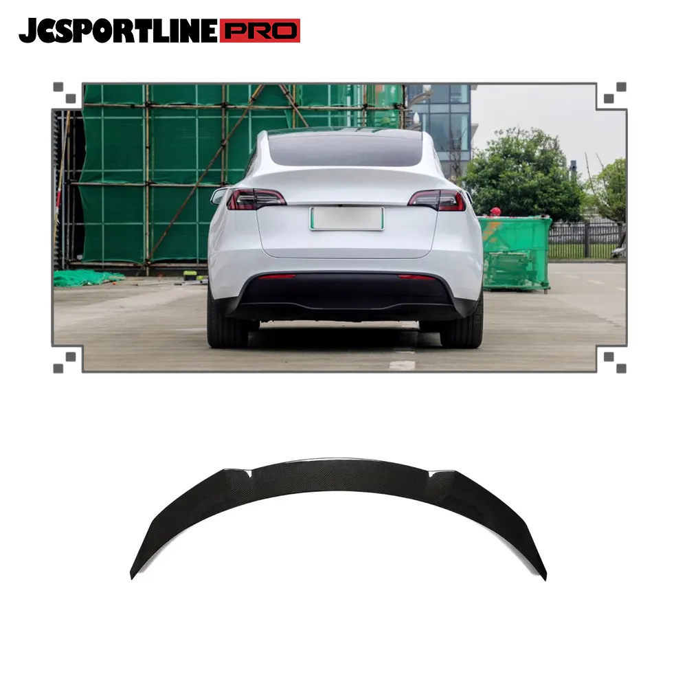 Model Y Dry Carbon Fiber Rear Trunk Spoiler for Tesla Sport Utility 4-Door 2022 Factory price Guaranteed Fitment