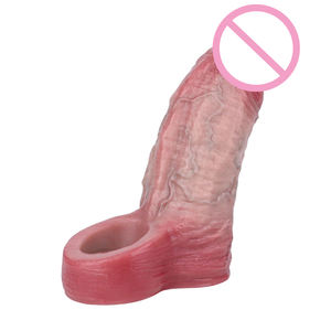 ORALSX Petite <span class=keywords><strong>Taille</strong></span> Pénis Extender 5 Pouces Cock Sleeve Préservatif Réutilisable Gode Creux Silicone Cock Extender pour Hommes Petit Pénis - Product Image 4