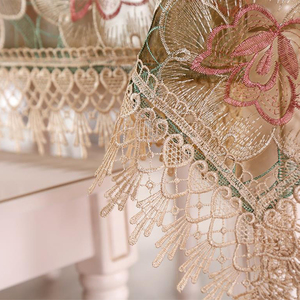 La tavola Jacquard della sovrapposizione della tavola del pizzo di nuovo disegno copre la decorazione di nozze <span class=keywords><strong>con</strong></span> il prezzo poco costoso - Product Image 6