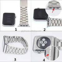 Bracelet en acier inoxydable 316L pour Apple Watch, connecteur de bracelet, adaptateur pour séries 8, 7, 6, SE, 5, 4, 3, 2, boucle de bracelet