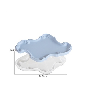 Molde de decoración de bandeja de almacenamiento de cemento de yeso, molde de bandeja de alivio de encaje europeo de barro - Product Image 6