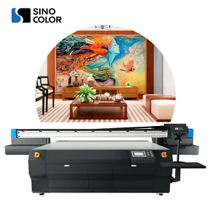 Kualitas Terbaik 2.5m * 1.3m 4 buah i3200 vinil kanvas kaca kayu papan kulit Format besar pencetak UV