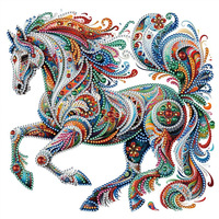 Peinture Diamant Faite Main DIY, Mosaïque Complète de Diamants, Broderie au Point de Croix, Style Blanc, Cadre, Broderie de Pierres Précieuses, Peinture à Coller