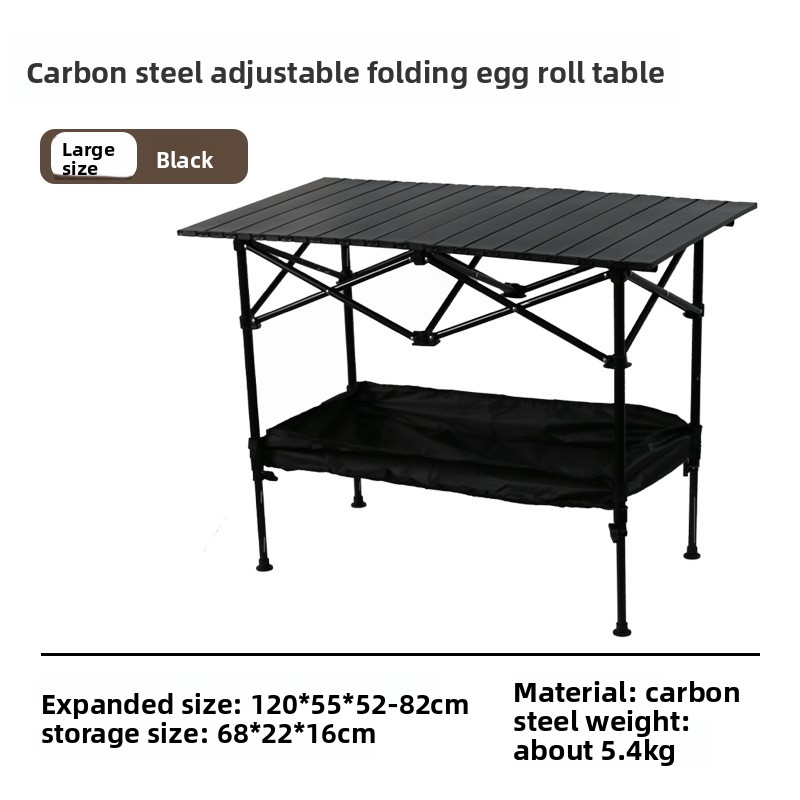 120 black (adjustable) folding table