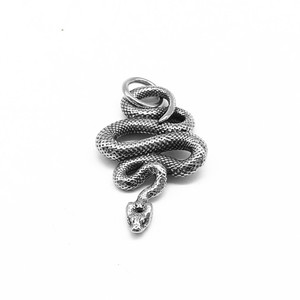 yunnique <b>Snake</b> Pendant Necklace 316 Stainless Steel Unisex Animal Zodiac Jewelry Gift - Product Image 4