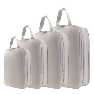 Juego de 4 Bolsas de Compresión para Viaje, Reutilizables, Organizador de Ropa y Artículos de Aseo, Cubos de Embalaje para Maleta, Viajes de Maternidad - Product Image 1