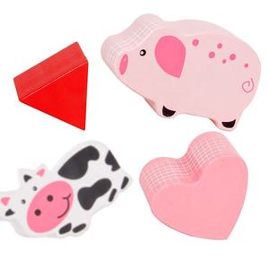 Bằng gỗ phim hoạt hình xe giáo dục tương tác Inflatable Walker đồ chơi cho trẻ em Toddler xe đẩy - Product Image 3