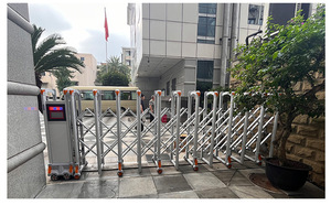 Cổng cửa tự động thu gọn bằng thép không gỉ, điều khiển từ xa, thiết kế không cần ray - Product Image 5