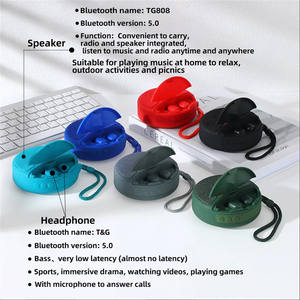 <span class=keywords><strong>T</strong></span> & <span class=keywords><strong>G</strong></span> TG808 Trending altoparlante BT <span class=keywords><strong>2</strong></span> in 1 con microfono + auricolari TWS Wireless 3D Stereo Subwoofer musica sport auricolare In-Ear - Product Image 2