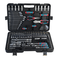 Kit d'outils mécaniques de réparation automobile professionnel de 158 pièces, tournevis, acier au chrome-vanadium, boîte en métal robuste, OEM pris en charge