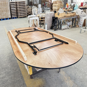 Mesa <span class=keywords><strong>de</strong></span> Picnic Plegable <span class=keywords><strong>de</strong></span> Madera Q-93 <span class=keywords><strong>con</strong></span> <span class=keywords><strong>Forma</strong></span> <span class=keywords><strong>de</strong></span> <span class=keywords><strong>Serpiente</strong></span>, Diseño Contemporáneo para Banquetes y Bodas - Product Image 3