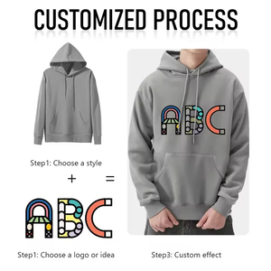 Fabricant Vente en Gros Logo Personnalisé Pas Cher Sudaderas Hombre Sweats à Capuche et Molletons Oversize Manches Régulières Unisexe pour Hommes - Product Image 1