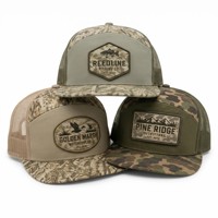 Casquette Snapback Homme à Visière Plate avec Logo en Caoutchouc Personnalisé, Casquette Trucker 7 Panneaux Camouflage pour la Chasse, la Pêche, Style Hip Hop