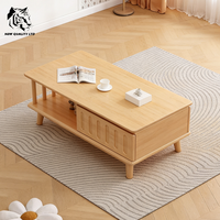Fabricant chinois, prix bas, table basse sur mesure, petit MOQ, dropshipping, design le plus récent, meubles de salon, table à thé en bois.