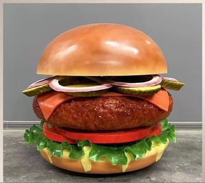 Buy In Bulk Hamburger Statue High-Quality Fiberglass Material