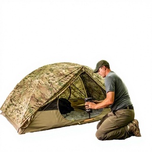 Tente de camping légère et imperméable pour une personne, idéale pour la randonnée en montagne, camouflage, double couche, A0267 - Product Image 1